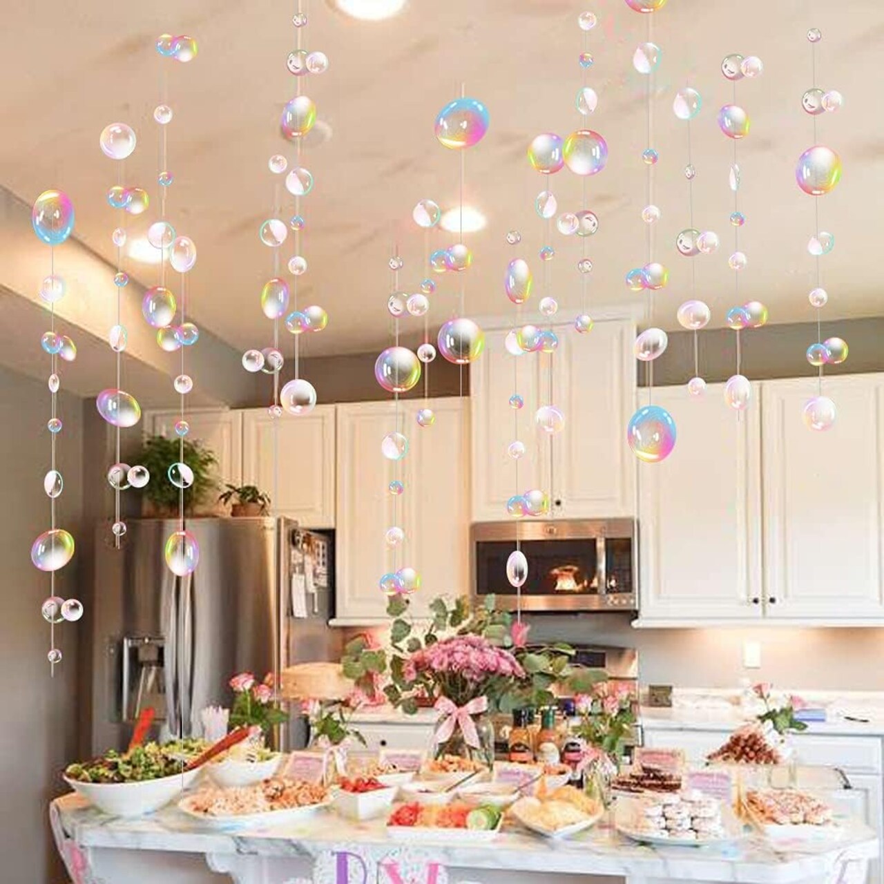 Transparent Bubble Garlands Mermaid Party Decoration Colored Flat
